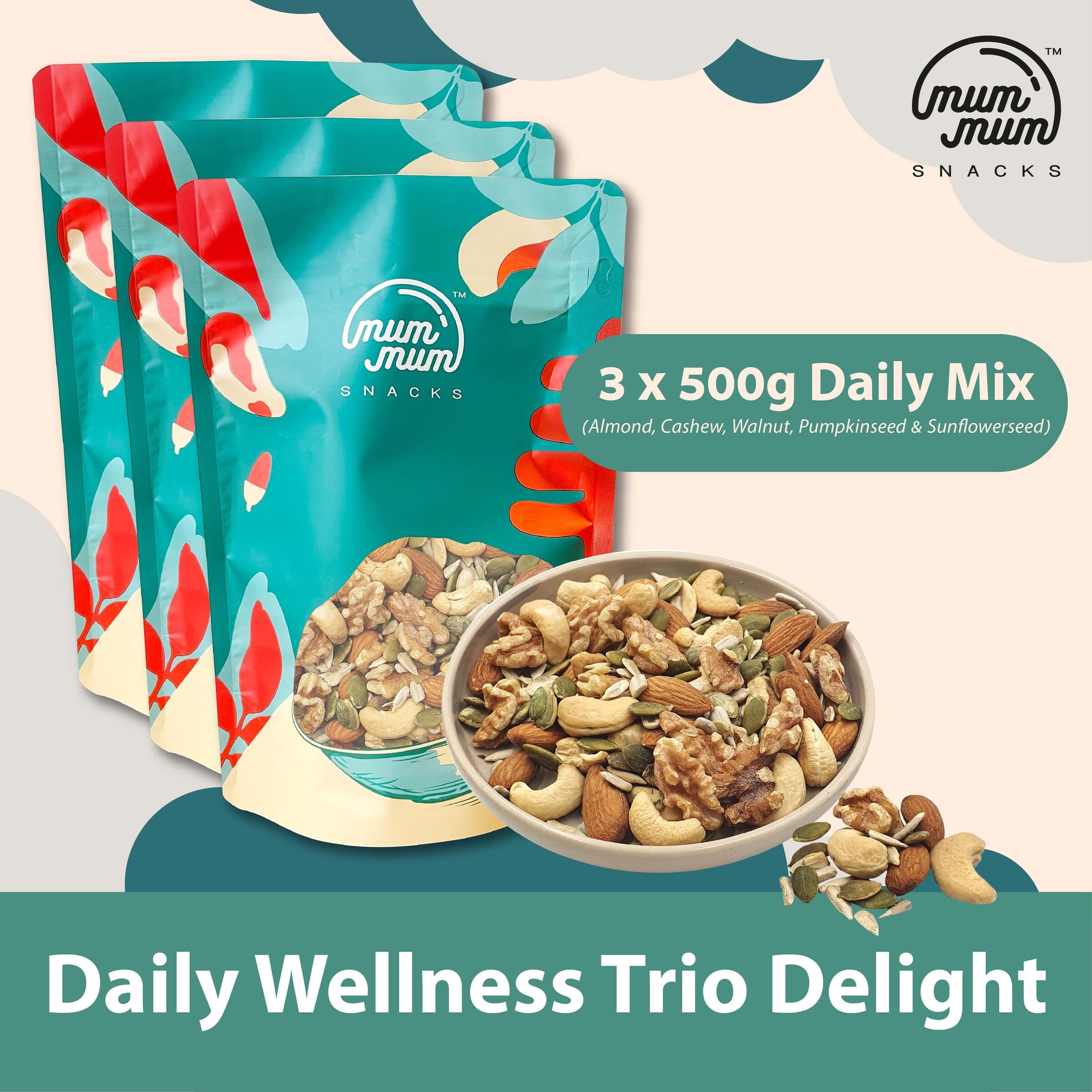 Daily Wellness Trio Delight [500g each] - Daily Mix